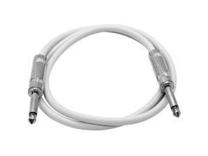 Seismic Audio 2 Pack of 3 Foot 1//4 Inch TS Patch Cables 1 White and 1 Black SASTSX-3White-1B1W 3 Professional Audio Unbalanced 1//4 Patch Cords
