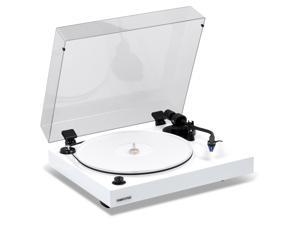 Fluance RT85 Reference High Fidelity Vinyl Turntable Record Player with Ortofon 2M Blue Cartridge, Acrylic Platter, Speed Control Motor High Mass MDF Wood Plinth Vibration Isolation Feet - Piano White