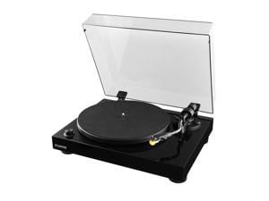 Fluance RT80 Classic High Fidelity Vinyl Turntable Record Player with Audio Technica AT91 Cartridge, Belt Drive, Built-in Preamp, Adjustable Counterweight, Solid Wood Plinth - Piano Black