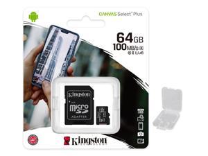 Kingston Canvas Select Plus 64GB Micro SD Card and SD Adapter SDCS2/64GB