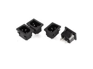 AC 250V 10A IEC320 C14 3 Terminals Inlet Power Male Plug Socket Adapter 4pcs AC 250V 10A IEC320 C14 3 Terminals Inlet Power Male Plug Socket Adapter 4pcs