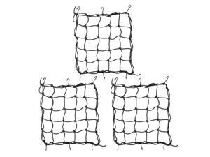 3pcs 40x40cm Motorcycle Luggage Cargo Net Storage Bag Thicken Rope with 6 Hooks Stretchable Black 3pcs 40x40cm Motorcycle Luggage Cargo Net Storage Bag Thicken Rope with 6 Hooks Stretchable Black