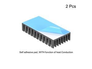 uxcell 10x25x25mm Black Aluminum Heatsink Thermal Adhesive Pad Cooler for Cooling 3D Printers 4Pcs 