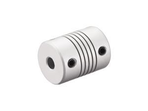 4mm to 4mm Shaft Coupling Flexible Coupler Motor Connector Joint L25xD19 Silver 