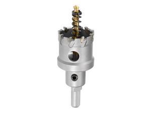 35mm Carbide Hole Cutter, Hole Saws for Stainless Steel Sheet Metal, Non-slip Triangular Shank Limit Step, with Titanium Coated Center Drill 35mm Carbide Hole Cutter, Hole Saws for Stainless Steel Sheet Metal, Non-slip Triangular Shank Limit Step, with Titanium Coated Center Drill