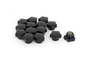 M6 Female Thread 24mm Dia Plastic Star Head Screw on Clamping Knobs Grip 17pcs for sale online