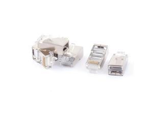 RJ45 8P8C CAT5 Modular Plug Network Crimp Adapter Ethernet Jack Connector 7Pcs RJ45 8P8C CAT5 Modular Plug Network Crimp Adapter Ethernet Jack Connector 7Pcs