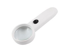 Unique Bargains White Plastic Frame 46mm Dia.Lens Military Lighted 5X Handheld Magnifier Unique Bargains White Plastic Frame 46mm Dia.Lens Military Lighted 5X Handheld Magnifier