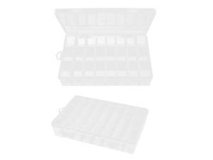 Unique Bargains 2 Pcs Plastic 24 Slots Electronic Components Storage Box Case 19.5x13.2cm Unique Bargains 2 Pcs Plastic 24 Slots Electronic Components Storage Box Case 19.5x13.2cm