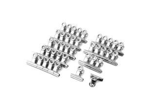 Unique BargainsSchool Office Stainless Steel Spring Paper Ticket File Binder Clips Clamps 40pcs