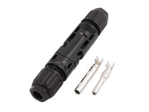 2Pair Solar Energy PV Cable Connector Plastic Housing Black with Copper Needle
