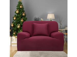 Stretch 1 Seat Cover Couch Sofa Slipcovers Protector Burgundy 35" - 55"