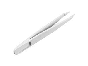 White Plastic Pointed Tip Anti-static Tweezers 4.7 Inch Length 1pcs White Plastic Pointed Tip Anti-static Tweezers 4.7 Inch Length 1pcs
