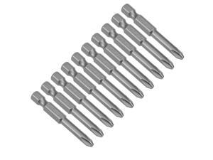 10pcs 50mm 1/4" Hex Shank 5mm PH2 Magnetic Phillips Head Screwdriver Bits S2 10pcs 50mm 1/4" Hex Shank 5mm PH2 Magnetic Phillips Head Screwdriver Bits S2