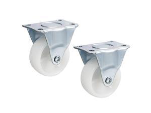 2 Inch Swivel Casters Wheels Rubber Top Plate Mounted 66lb Capacity 2 Pcs 