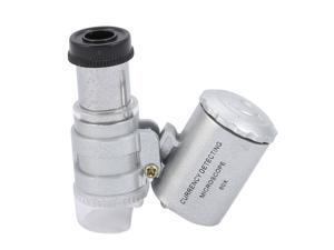 Lightweight Illuminated Magnifier Magnifying Glass Currency Detecting Microscope 60X w LED Light Lightweight Illuminated Magnifier Magnifying Glass Currency Detecting Microscope 60X w LED Light