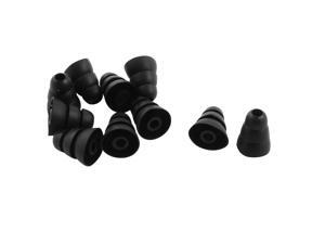 Silicone Triple Flange Noise Cancellation Earphone Pad Earbud Cap Tip Cover Replacement Black 10 Pcs Silicone Triple Flange Noise Cancellation Earphone Pad Earbud Cap Tip Cover Replacement Black 10 Pcs