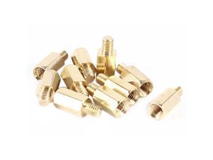 50 Pieces M3 9+4mm Hex Standoff Spacer Male to Female Thread Brass Spacer  Standoff Hexagonal Spacers Standoffs Screws Nuts for PC PCB Motherboard 