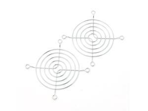 Unique Bargains 2Pcs 80mm 3.2" Metal Fan Guard Protector Grill for Personal Computer