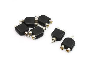 Unique Bargains Straight Shape 1 RCA Male to 2 RCA Female M/F AV Adapters Converters x 6 Unique Bargains Straight Shape 1 RCA Male to 2 RCA Female M/F AV Adapters Converters x 6