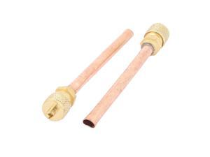 2pcs 4mm Head Dia Copper Tube Refrigerator Access Valve Air Conditioner Parts 2pcs 4mm Head Dia Copper Tube Refrigerator Access Valve Air Conditioner Parts