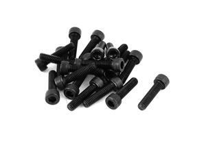 M6x25mm 12.9 Alloy Steel Screw Cap Point Hex Socket Screws Bolts Black 20Pcs M6x25mm 12.9 Alloy Steel Screw Cap Point Hex Socket Screws Bolts Black 20Pcs