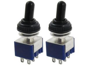 Global Bargains 2 Pcs 125V 6A ON/OFF/ON 3 Position DPDT Toggle Switch w Waterproof Cover Cap Global Bargains 2 Pcs 125V 6A ON/OFF/ON 3 Position DPDT Toggle Switch w Waterproof Cover Cap