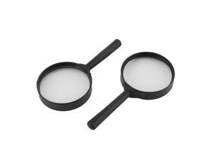Plastic Handheld Magnifying Glass Jewelry Loupe Magnifier Black Clear 10X 2 Pcs Plastic Handheld Magnifying Glass Jewelry Loupe Magnifier Black Clear 10X 2 Pcs