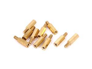 M3x12mm+6mm Male to Female Thread 0.5mm Pitch Brass Hex Standoff Spacer 10Pcs M3x12mm+6mm Male to Female Thread 0.5mm Pitch Brass Hex Standoff Spacer 10Pcs