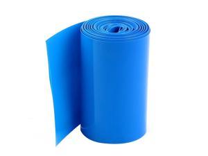 2Meters 70mm Width PVC Heat Shrink Wrap Tube Blue for 4 x 18650 Battery Pack 