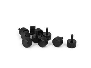 Computer PC Case Black Zinc Plated Flat Head Knurled Thumb Screw M3x8mm 10pcs Computer PC Case Black Zinc Plated Flat Head Knurled Thumb Screw M3x8mm 10pcs