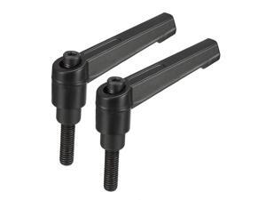 M6 x 20mmThread Push Button Ratchet Level Adjustable Handle Male Stud 2pcs M6 x 20mmThread Push Button Ratchet Level Adjustable Handle Male Stud 2pcs