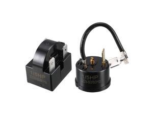 Refrigerator PTC Starter Relay 15 Ohm 3 Pin + Compressor Thermal Overload Protector Refrigerator PTC Starter Relay 15 Ohm 3 Pin + Compressor Thermal Overload Protector