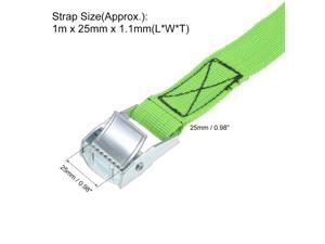 Lashing Strap 1" x 2.6' Cargo Tie Down Straps Up to 551Lbs Green 4pcs Lashing Strap 1" x 2.6' Cargo Tie Down Straps Up to 551Lbs Green 4pcs