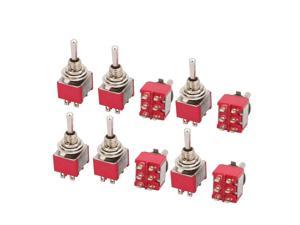 10 Pcs AC 250V 15A Amps ON/OFF/ON 3 Position DPDT Toggle Switch 