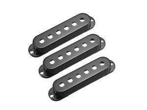 Plastic Single Coil Pickup Cover for Stratocaster Squier Guitar Parts, Black- 50mm 3Pcs Plastic Single Coil Pickup Cover for Stratocaster Squier Guitar Parts, Black- 50mm 3Pcs