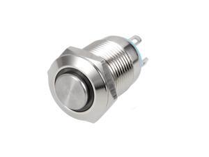 Momentary Metal Push Button Switch 12mm Mounting Dia 2A 1NO 3-6VAC/DC Blue LED Light Momentary Metal Push Button Switch 12mm Mounting Dia 2A 1NO 3-6VAC/DC Blue LED Light