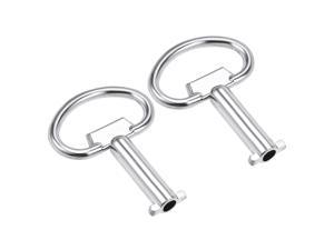 Electrical Cabinet Key 8mm Zinc Alloy Square Water Meter Box Safety Key 2Pcs 