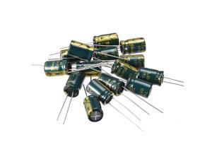 uxcell Aluminium Radial Electrolytic Capacitor Low ESR Green with 2.2UF 100V 105 Celsius Life 3000H 5 x 11 mm High Ripple Current,Low Impedance 50pcs 