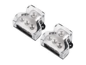 3 Way Power Distribution Block 0 Gauge In 4 Gauge Out Amp Power Ground Distributor for Car Audio Splitter 2pcs 3 Way Power Distribution Block 0 Gauge In 4 Gauge Out Amp Power Ground Distributor for Car Audio Splitter 2pcs