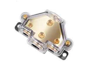 3 Way Power Distribution Block 2 Gauge In 4/8 Gauge Out Amp Power Ground Distributor for Car Audio Splitter 3 Way Power Distribution Block 2 Gauge In 4/8 Gauge Out Amp Power Ground Distributor for Car Audio Splitter