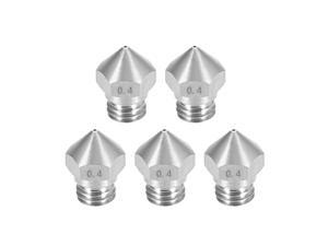 0.4mm 3D Printer Nozzle, Fit for MK10, for 1.75mm Filament Stainless Steel 5pcs