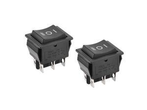 Boat Rocker Switch Black Toggle Switch for Boat Car Marine 6 pins ON/OFF/ON AC 250V/16A 125V/20A 2pcs Boat Rocker Switch Black Toggle Switch for Boat Car Marine 6 pins ON/OFF/ON AC 250V/16A 125V/20A 2pcs
