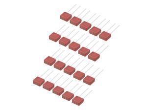 20Pcs DIP Mounted Miniature Square Slow Blow Micro Fuse T0.5A 0.5A 250V Red