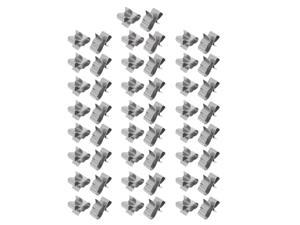 Solar Photovoltaic Parts Stainless Steel Cable Clip Clamp Silver Tone 50pcs