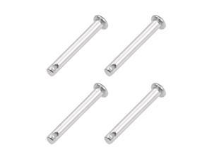 4mm x 30mm Flat Head 304 Stainless Steel Pin 4Pcs Single Hole Clevis Pins 