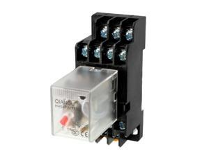 AC110/120V Coil Red Indicator Light 14 Pin 4P4T Electromagnetic General Purpose Power Relay + Socket Base AC110/120V Coil Red Indicator Light 14 Pin 4P4T Electromagnetic General Purpose Power Relay + Socket Base