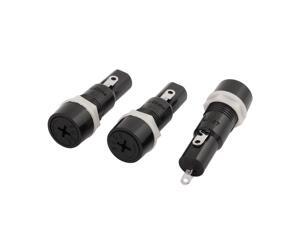 3 Pcs AC 250V 10A Panel Mounted Fuse Holder Screw Black MF-527 3 Pcs AC 250V 10A Panel Mounted Fuse Holder Screw Black MF-527