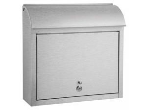 Compton Locking Wall Mount Mailbox, Stainless Steel Compton Locking Wall Mount Mailbox, Stainless Steel