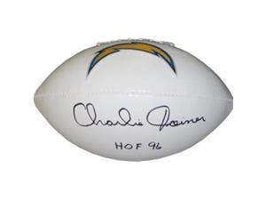 Charlie Joiner signed San Diego Chargers Logo Football HOF 96